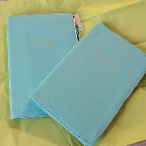 Teal zipper pouch journal